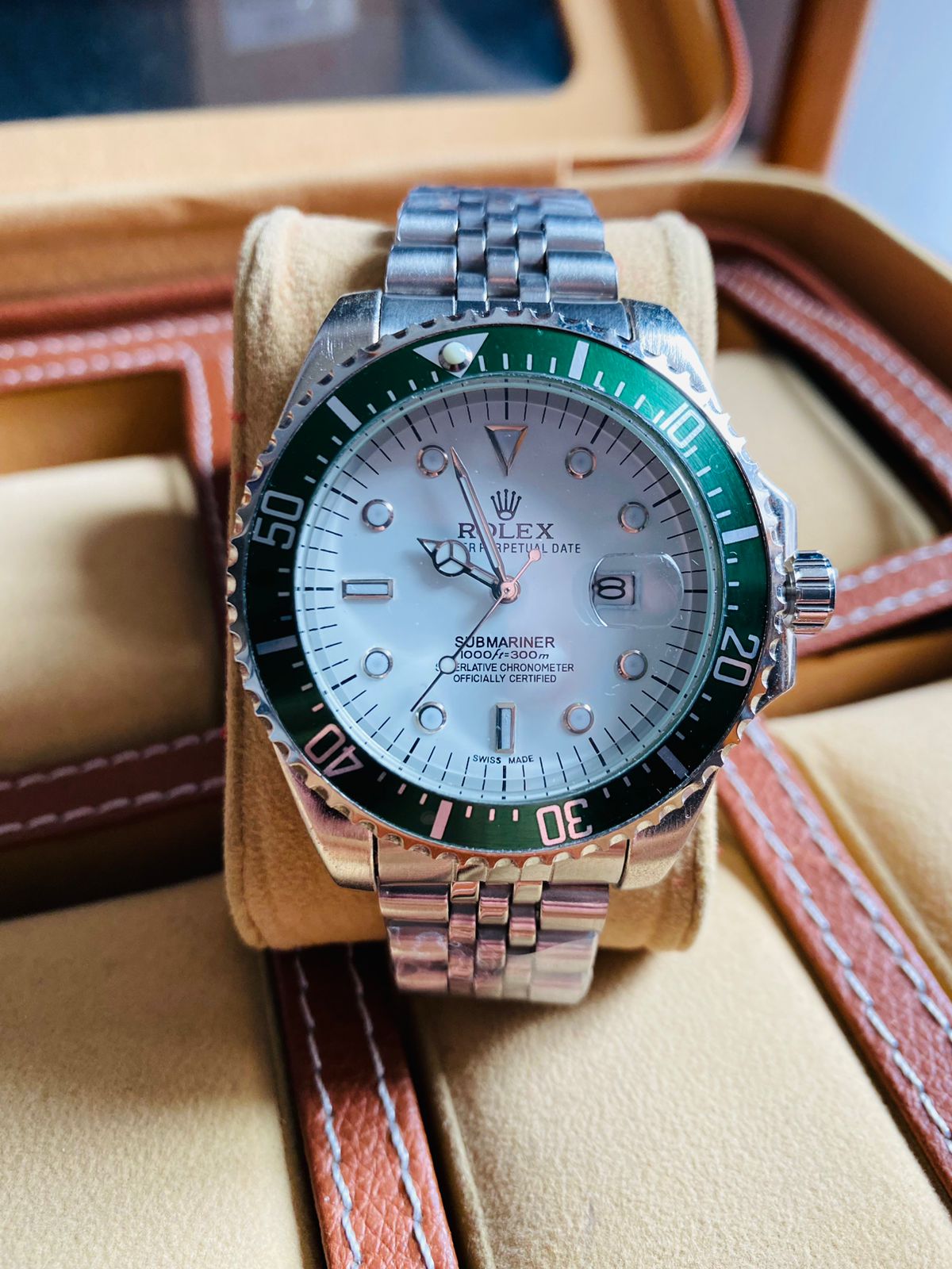 ROLEX ACERO CABALLERO TEJIDO