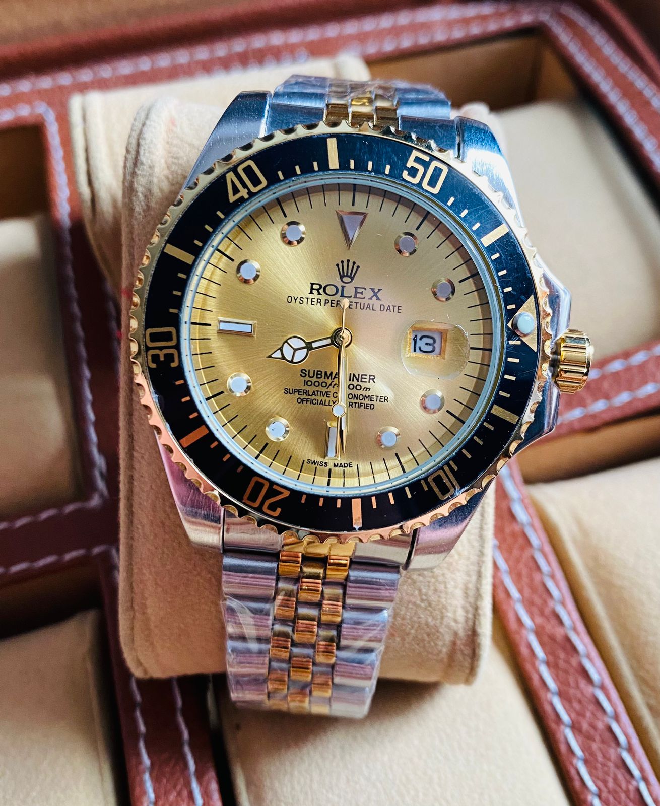 ROLEX ACERO CABALLERO TEJIDO